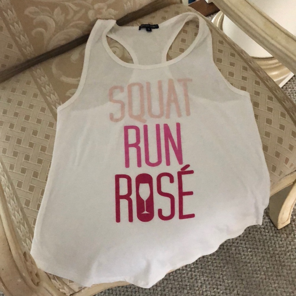 Corner Shop Athletic Tank Top “Squat Run Rose” Size M